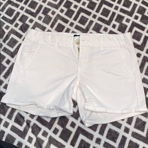 White midi shorts